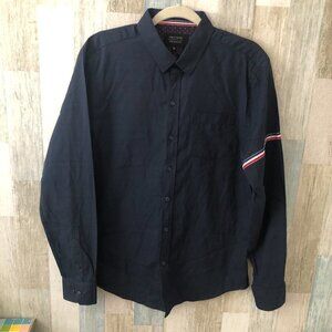 Triumph Over Tragedy Button Up Shirt - Varsity Racing Stripe